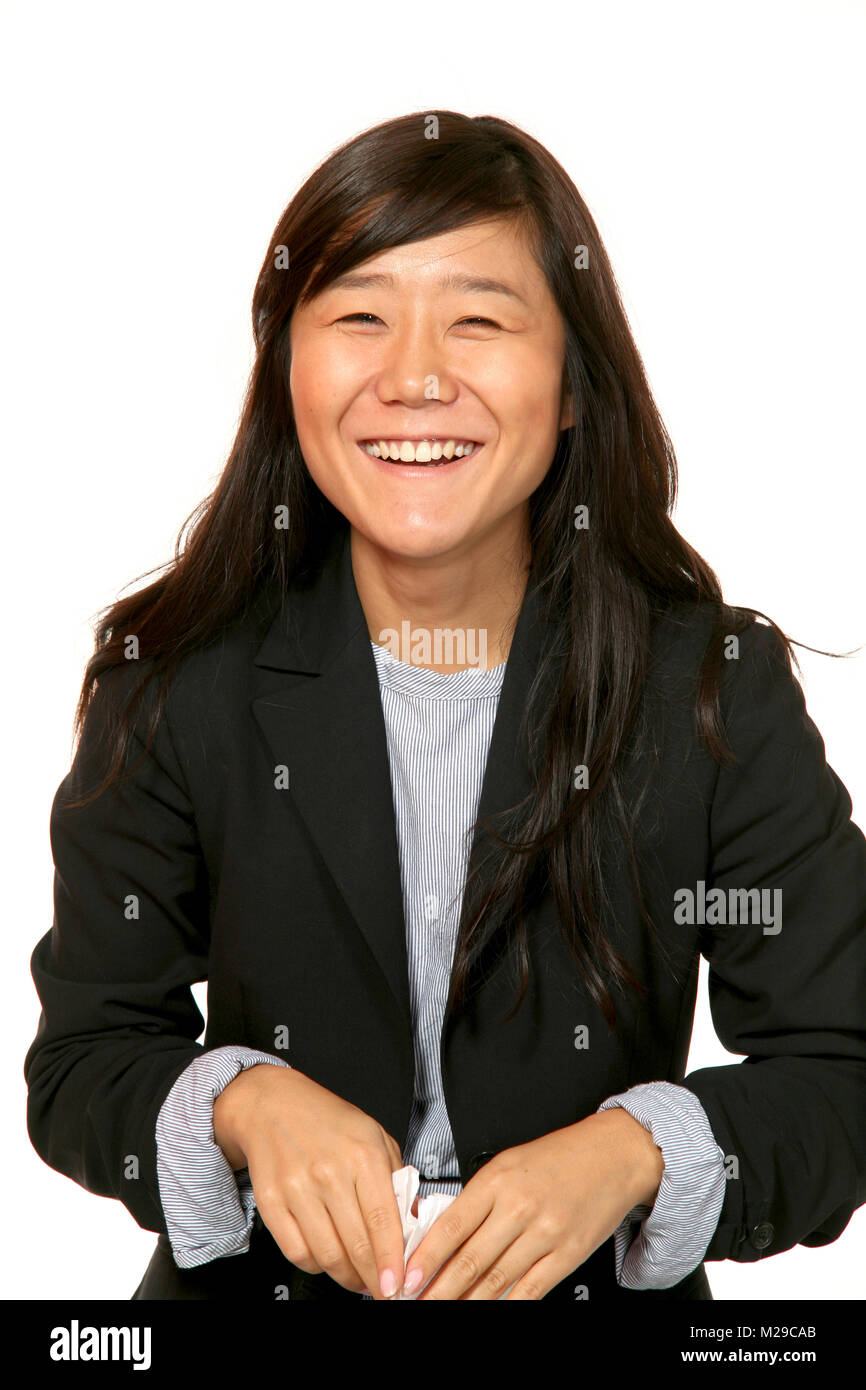 eastern woman portrait over white background