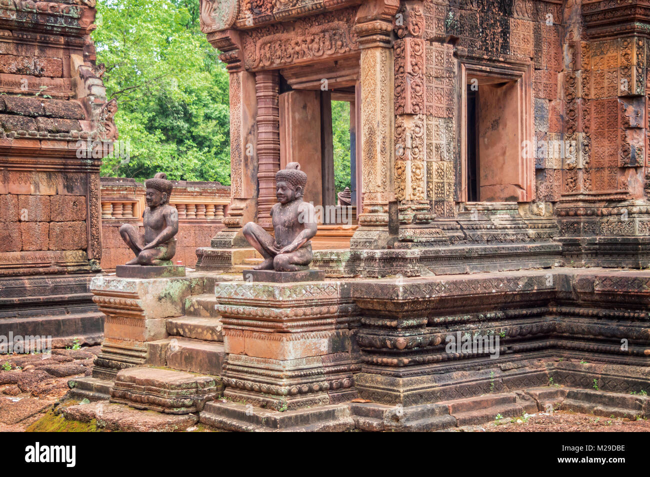 Ancient temple in Angkor Wat, Siem Rep, Cambodia Stock Photo