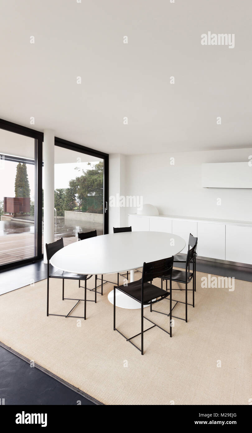 Architecture, beautiful interior of a modern villa, domestic kitchen