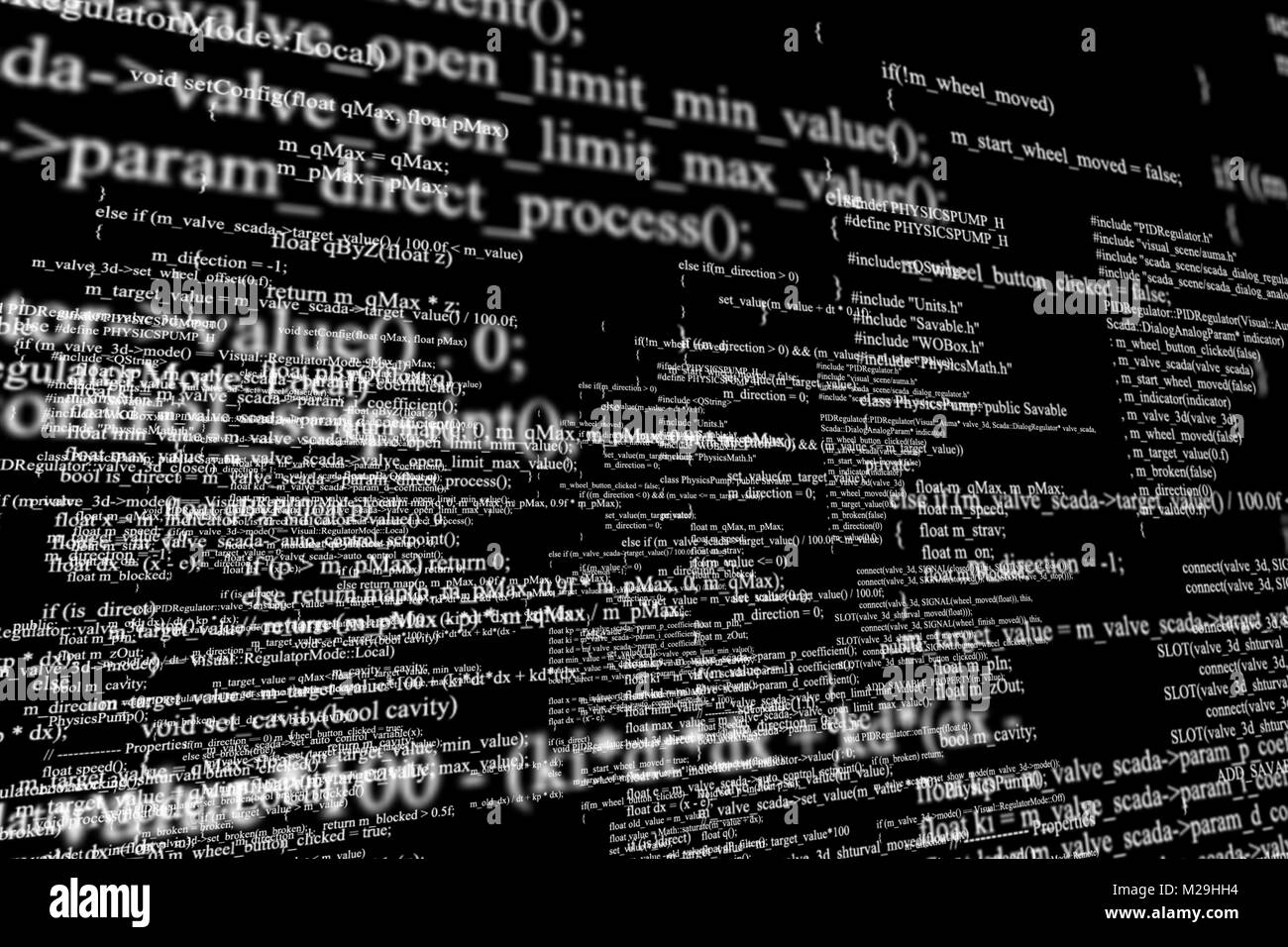 Software source code. Layers of program code Stock Photo - Alamy