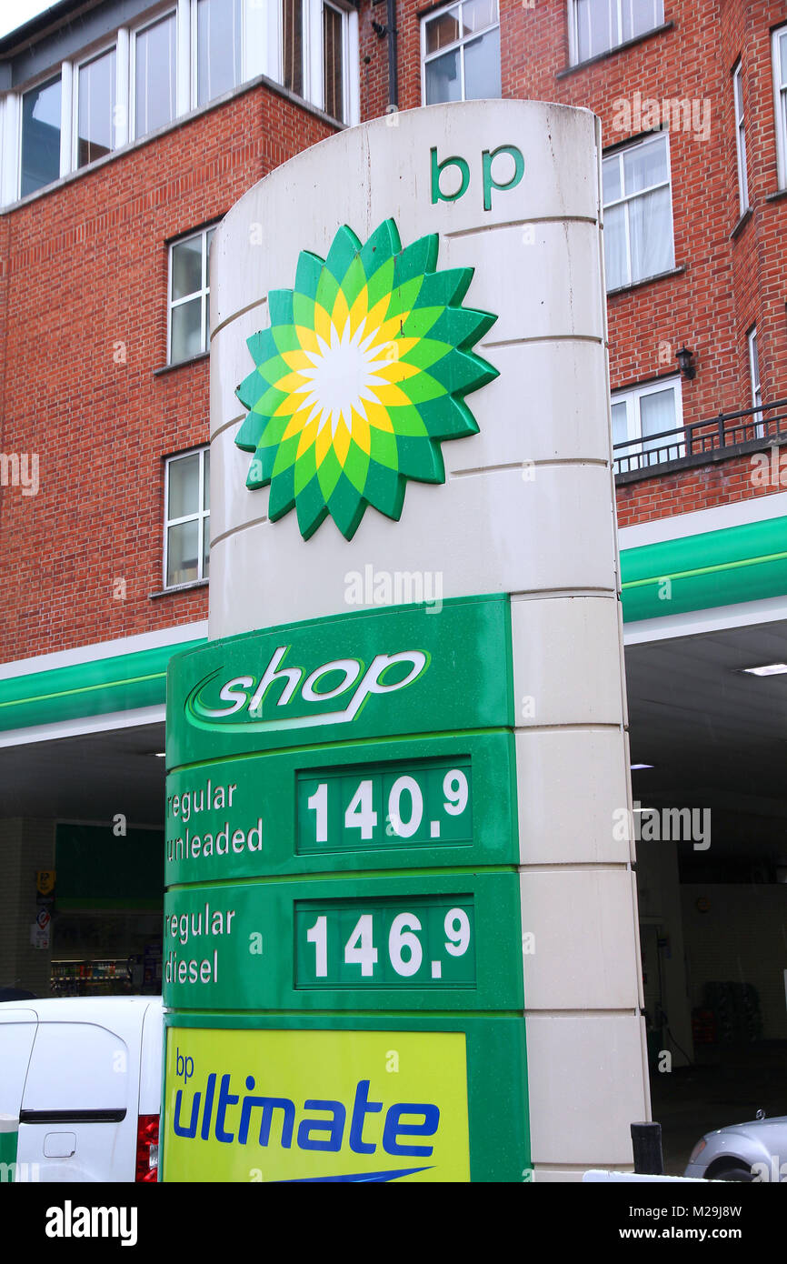 LONDON MAY 14 BP gas station prices on May 14, 2012 in London. Oil
