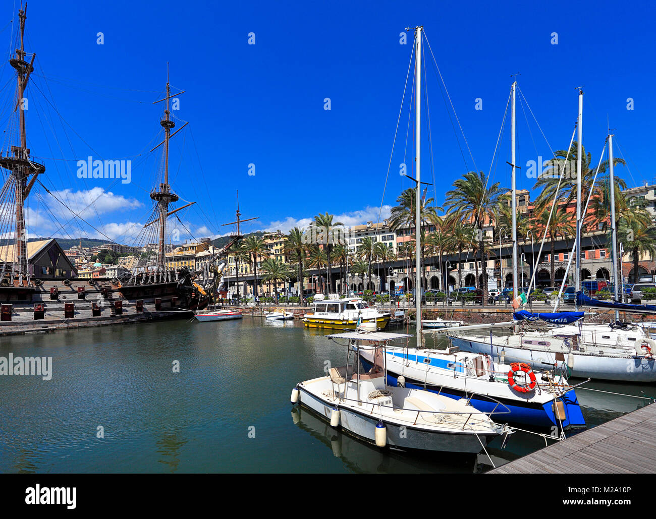 Old galleon neptune genoa hi-res stock photography and images - Alamy