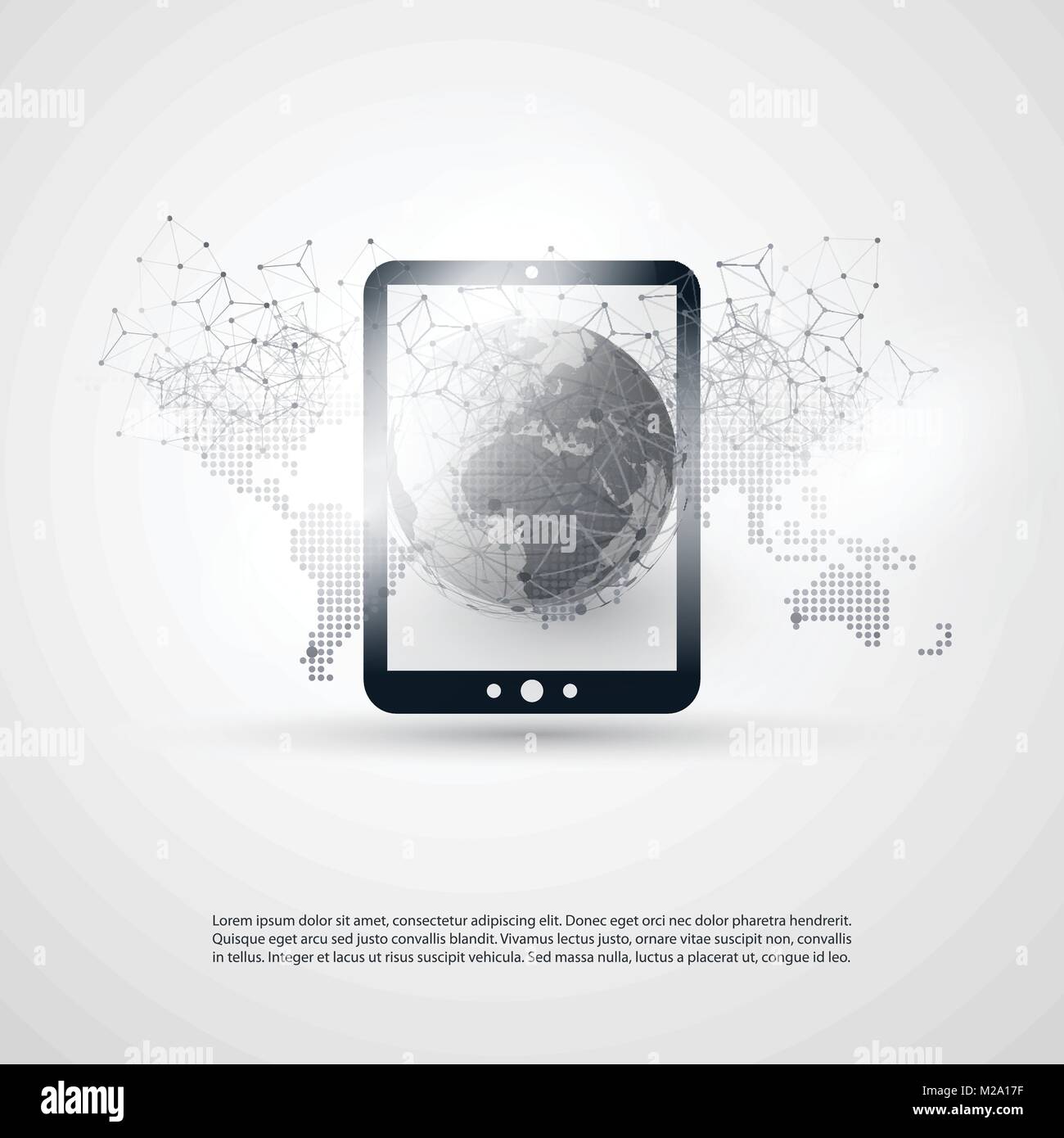 Abstract Cloud Computing and Global Network Connections Concept Design ...