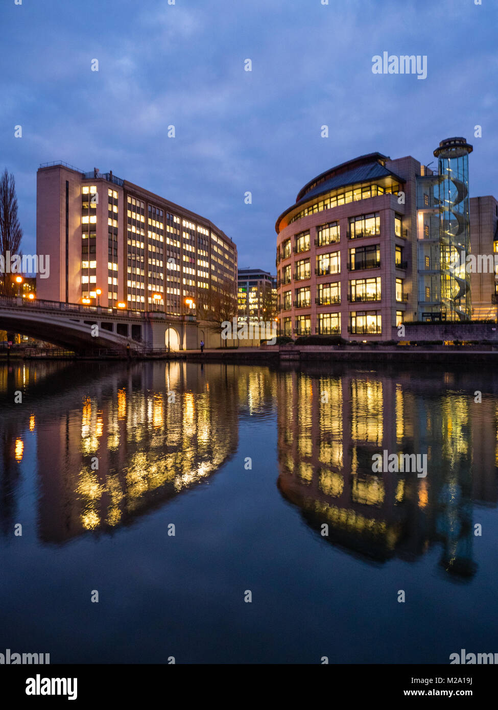 Reading Bridge House and Thames Water Head Office, River Thames