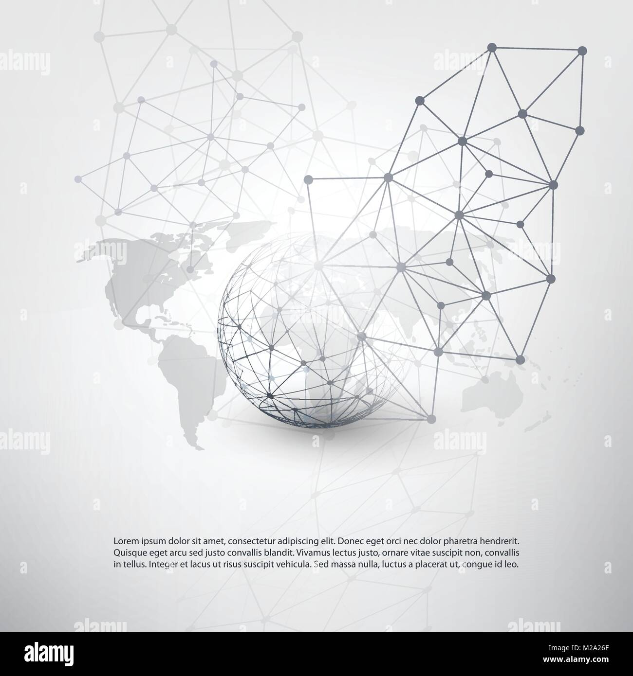 Cloud Computing and Networks Concept with World Map - Global Digital ...