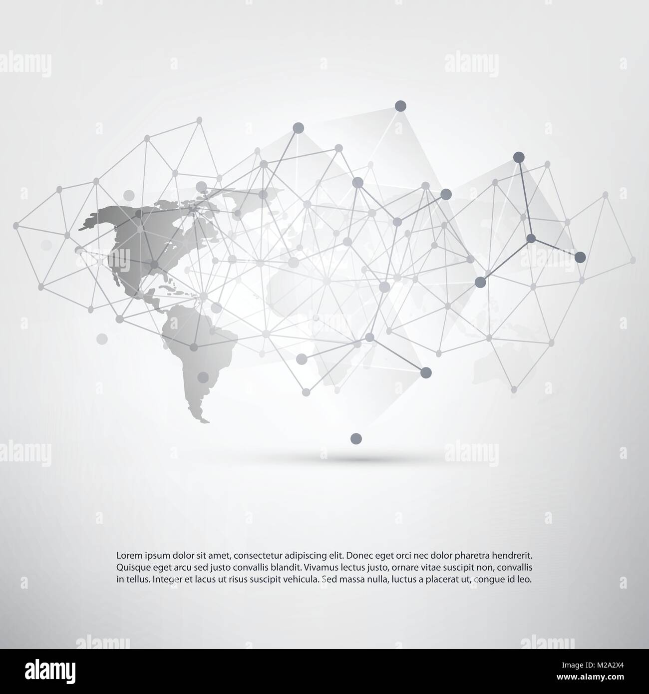 Cloud Computing and Networks Concept with World Map - Global Digital ...