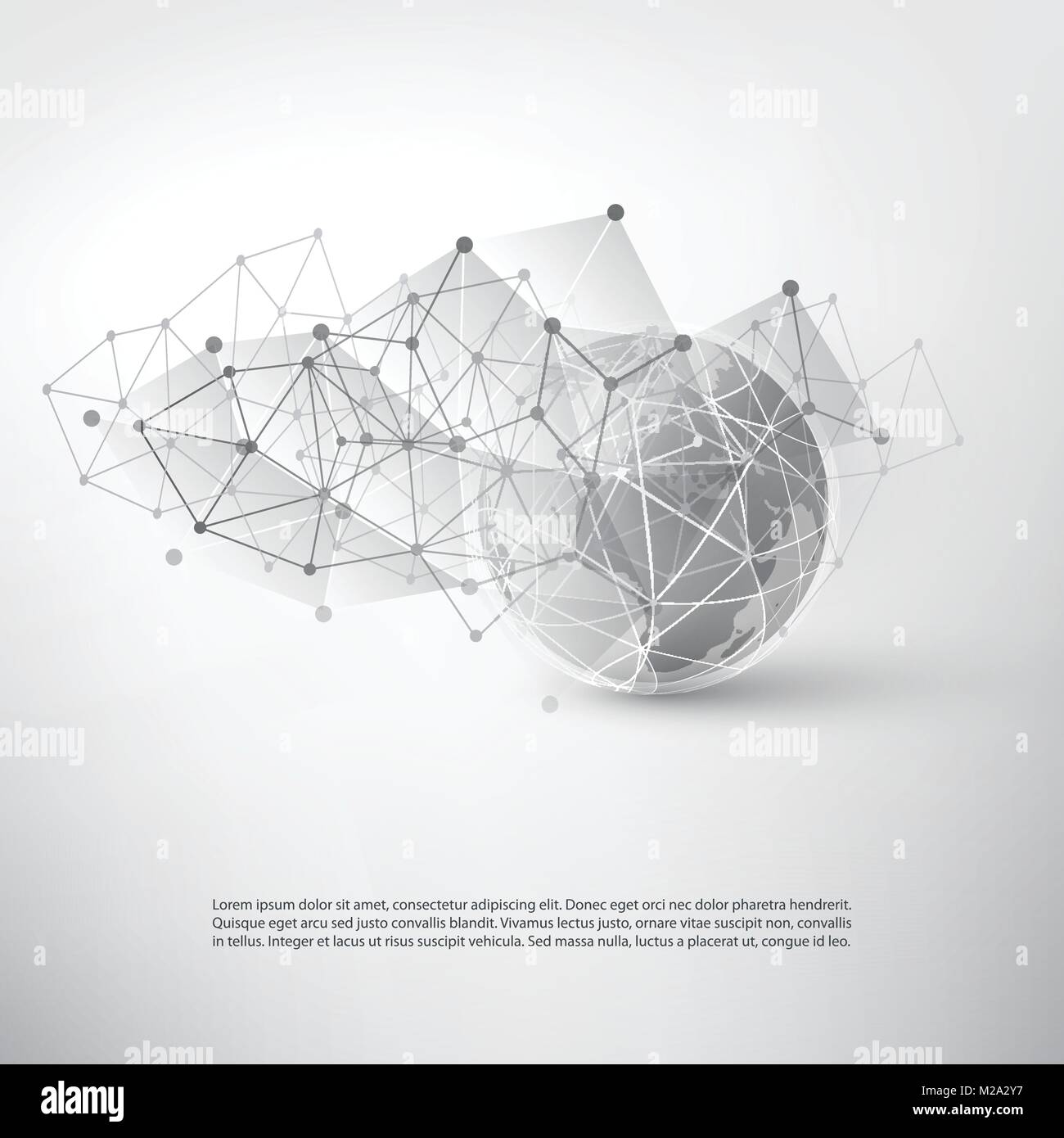 Cloud Computing and Networks Concept with World Map - Global Digital ...