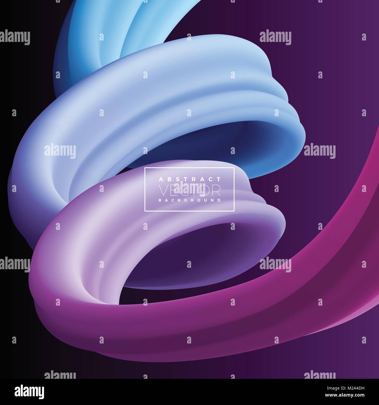 Abstract 3D Colorful Curve Line Background. Vector Liquid Fluid ...