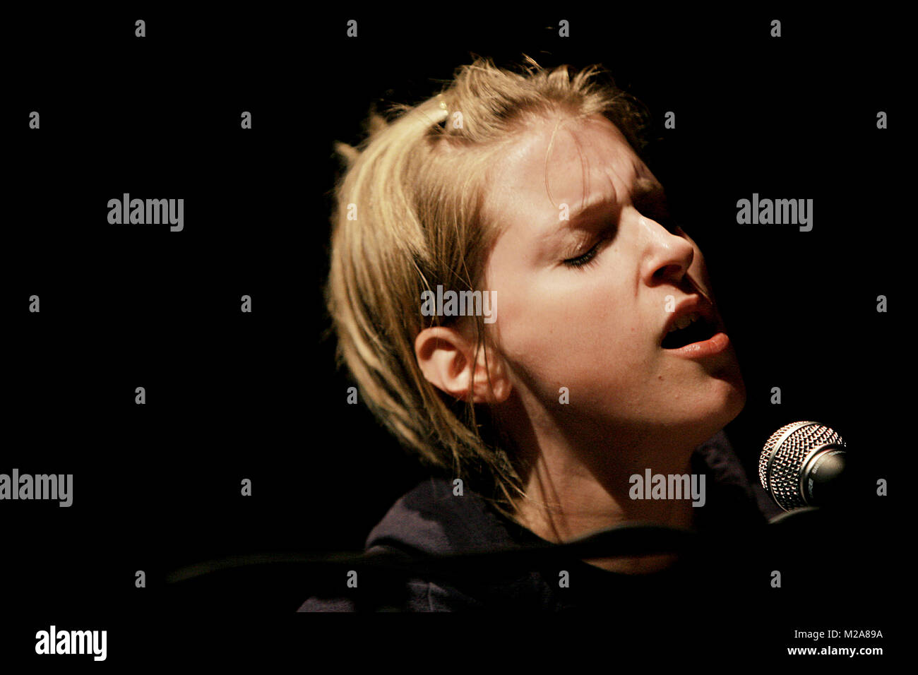 The Norwegian singer-songwriter and musician Susanne Sundfør performs a live concert at the Danish showcase festival Spot Festival 2007 in Aarhus. Denmark, 02/06 2007. Stock Photo