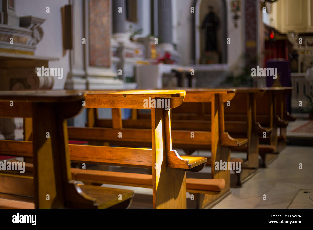 Ravello Campania Italy 12 March 2017 Among The Benches Of The