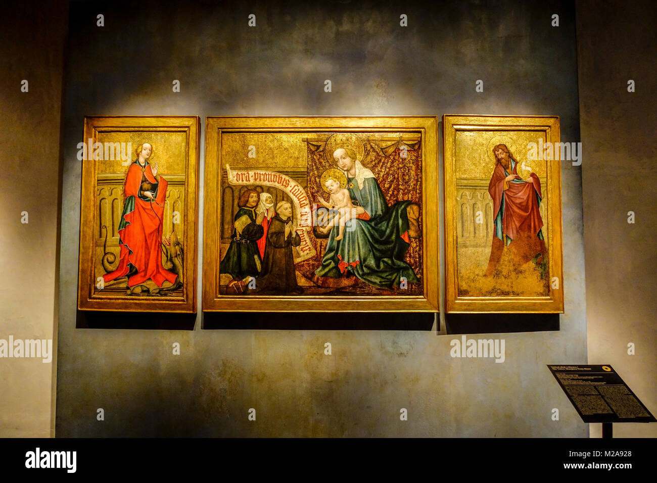 Altarpiece from Hyrov, after 1430,, National Gallery of Medieval Art, St Agnes Convent, Prague, Czech Republic Stock Photo