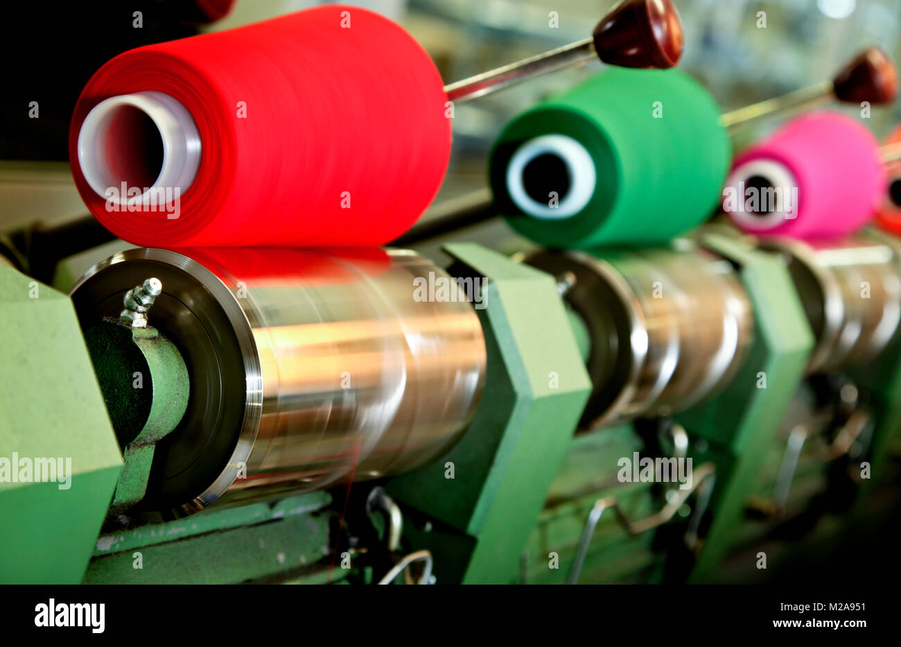 Industrial textile factory, interior Stock Photo Alamy