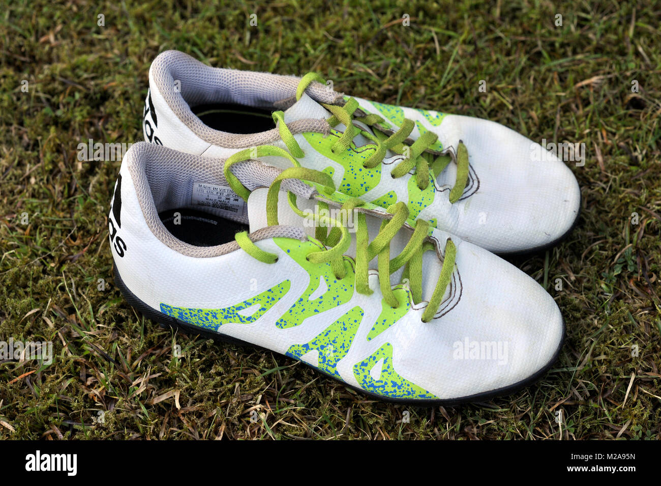 Children's football boots Stock Photo
