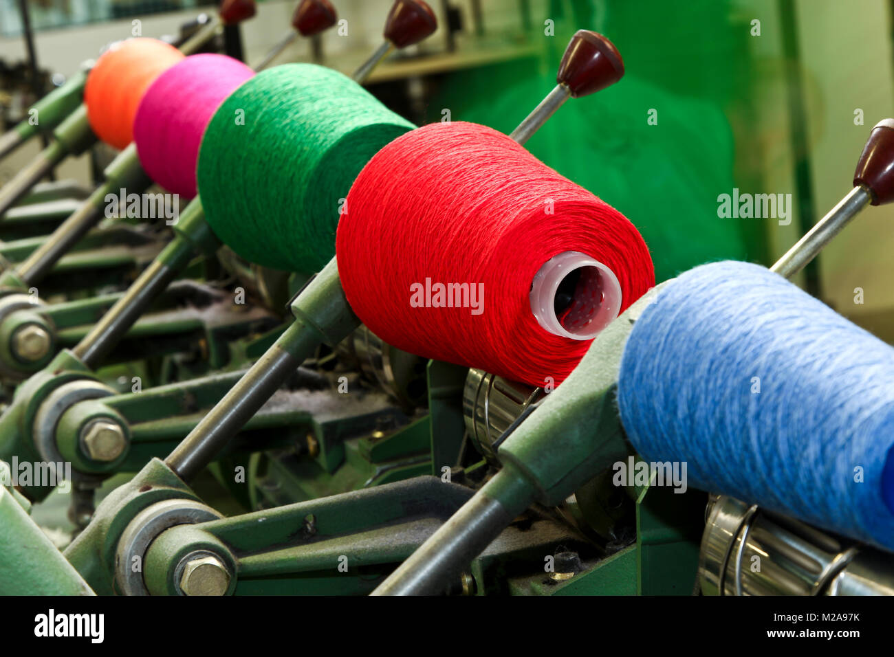 Industrial textile factory, interior Stock Photo Alamy