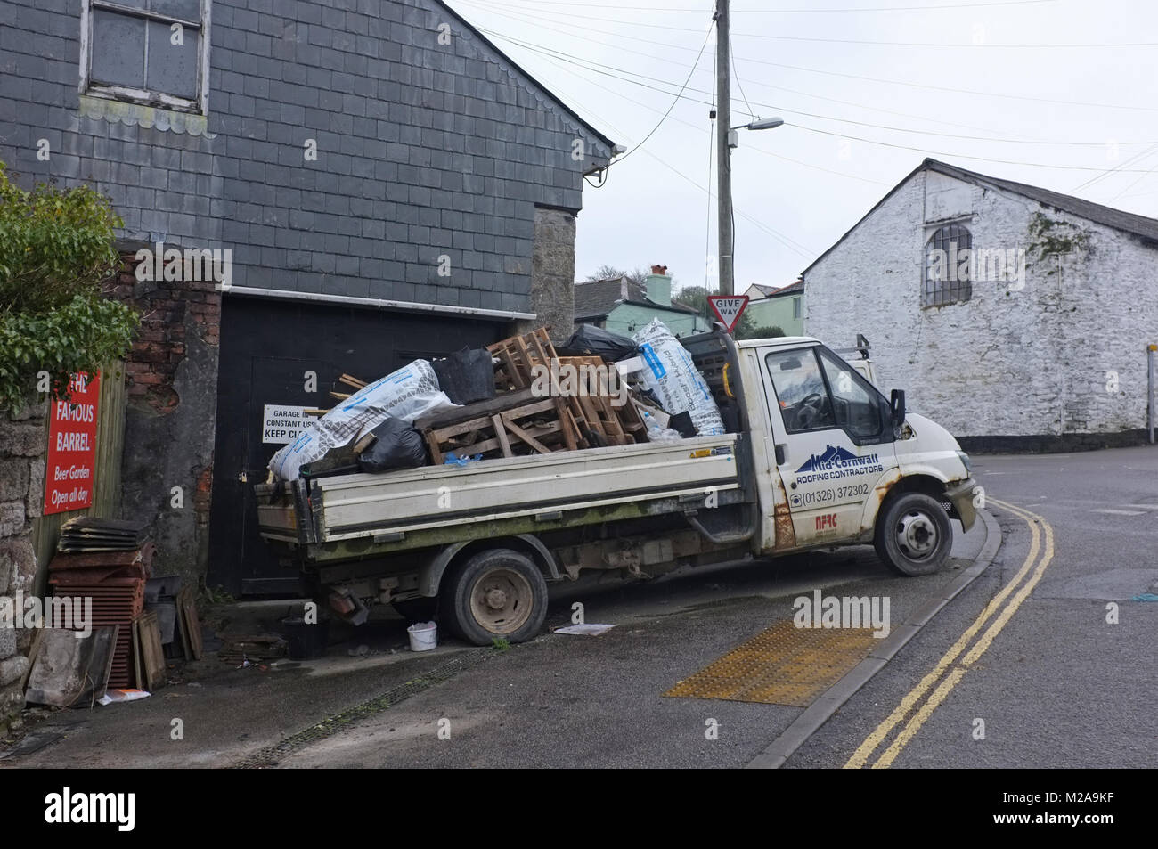 An untidy van Stock Photo