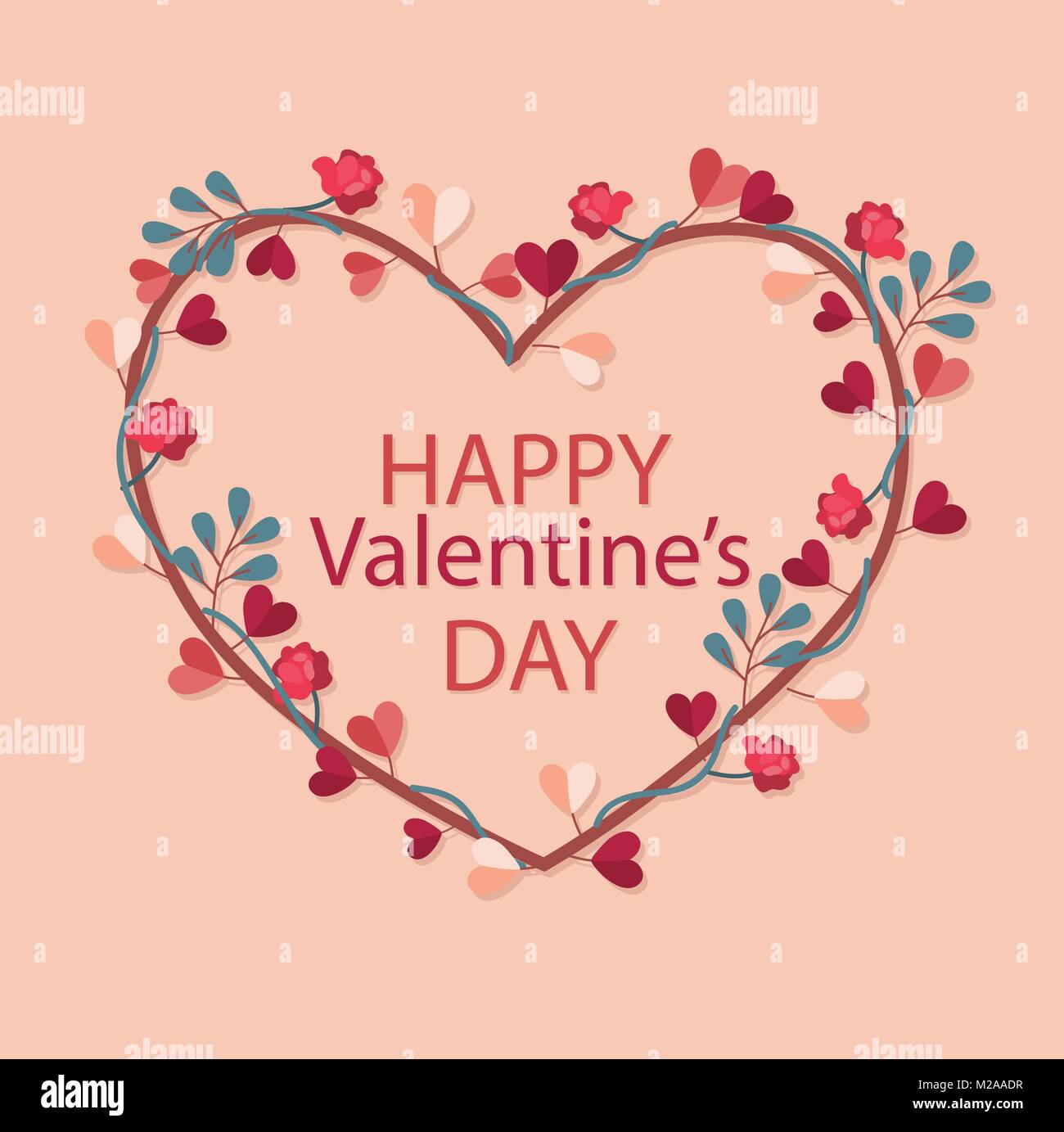 Valentines day. Red hearts Stock Vector Image & Art - Alamy