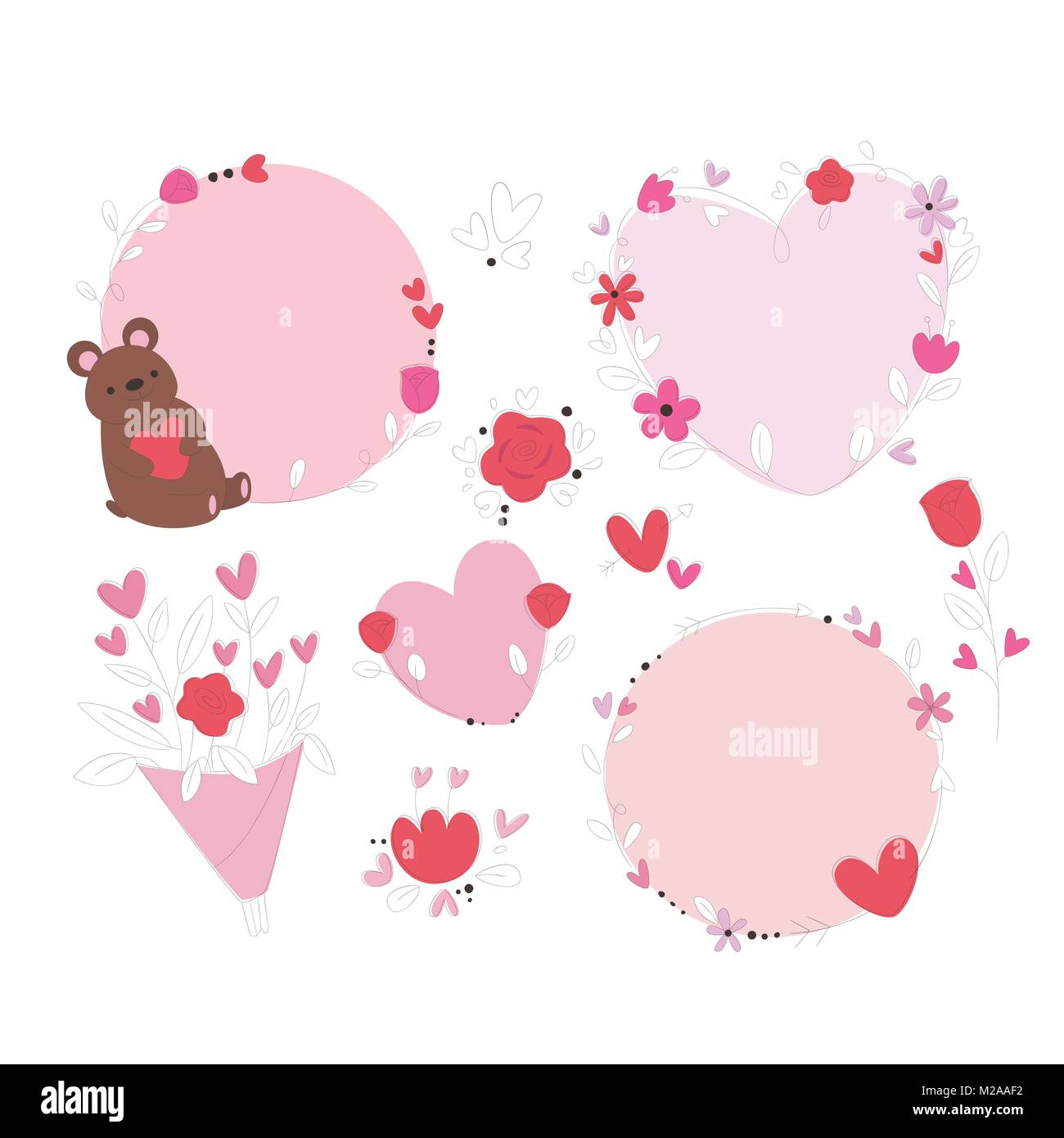 Valentines day. Red hearts Stock Vector Image & Art - Alamy