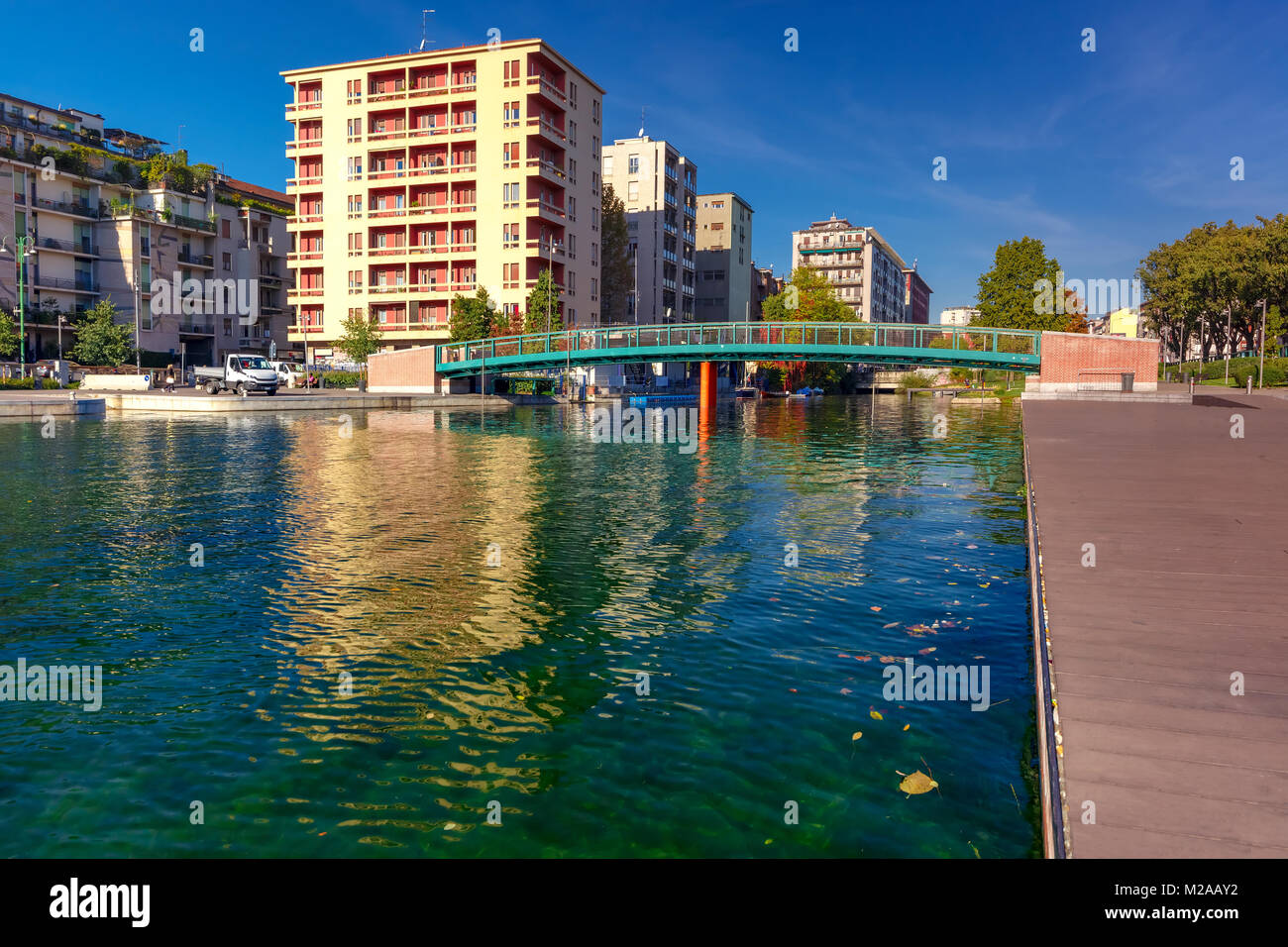 Darsena of Milan, Lombardia, Italy Stock Photo