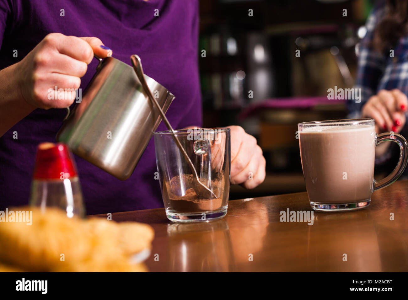 Cocoa drink cooking Stock Photo Alamy