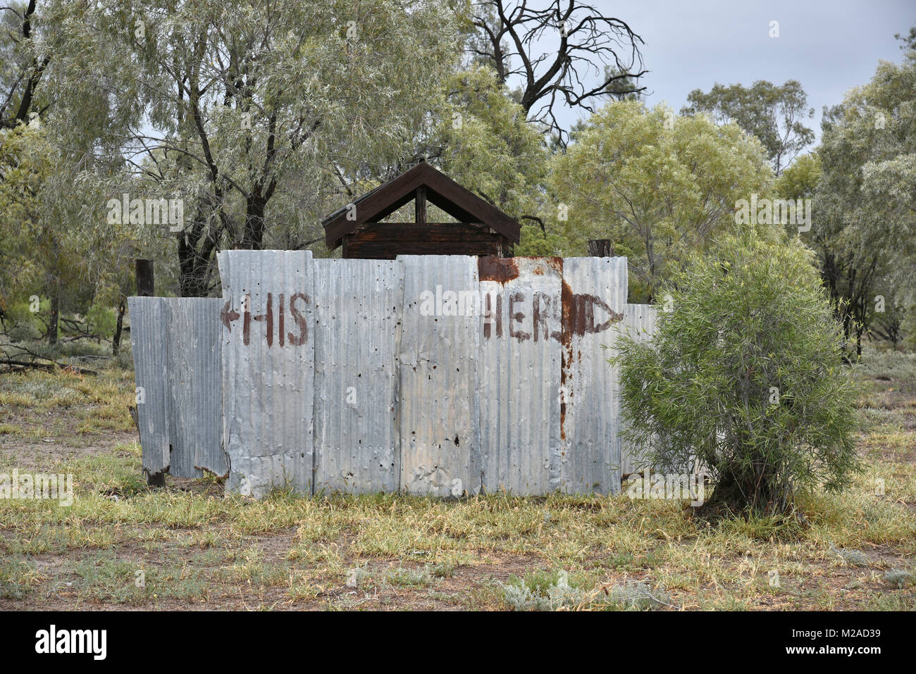 humerous outback toilet in queensland australia Stock Photo
