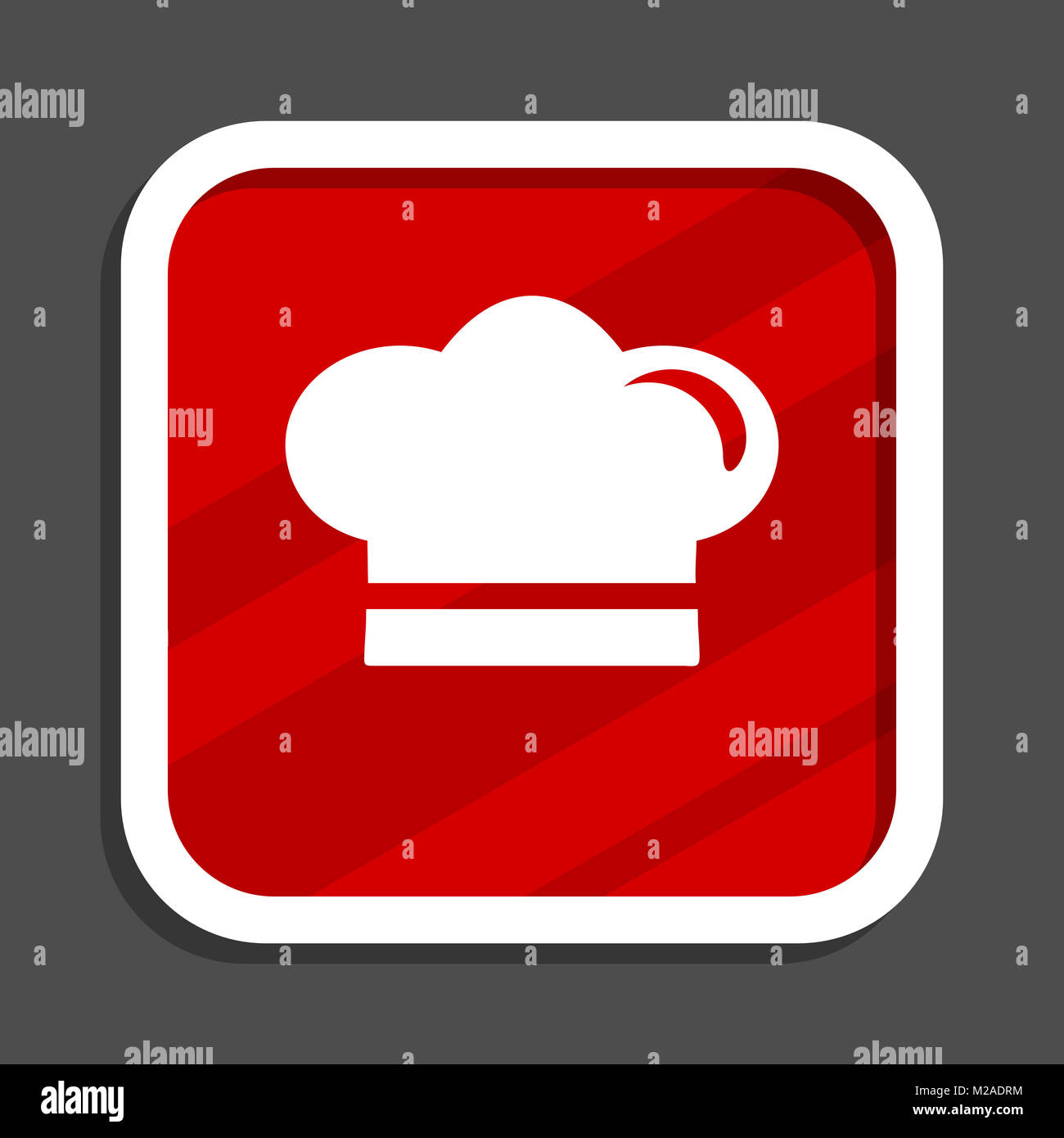 Cook icon. Flat design square internet banner Stock Photo - Alamy