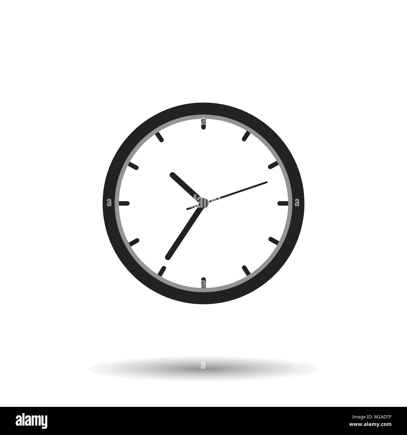 Clock icon, flat design. Vector illustration on white background Stock ...
