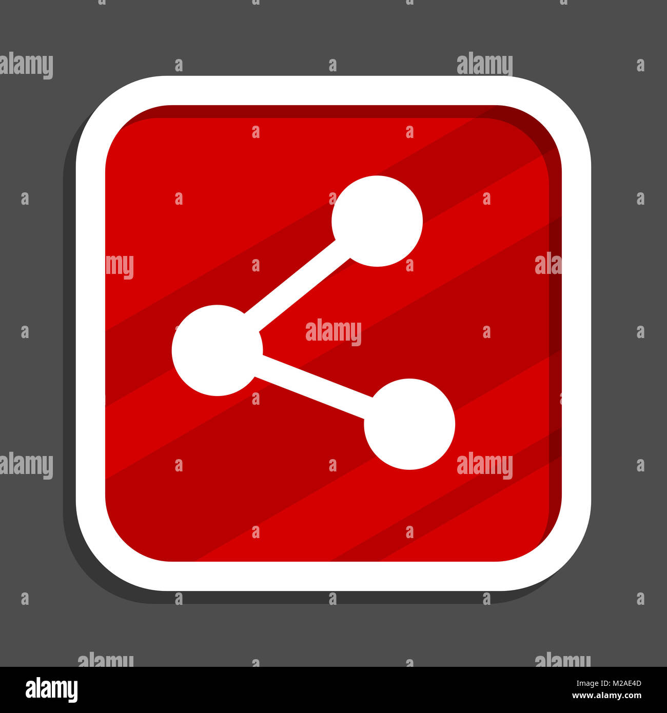 Share icon. Flat design square internet banner Stock Photo - Alamy
