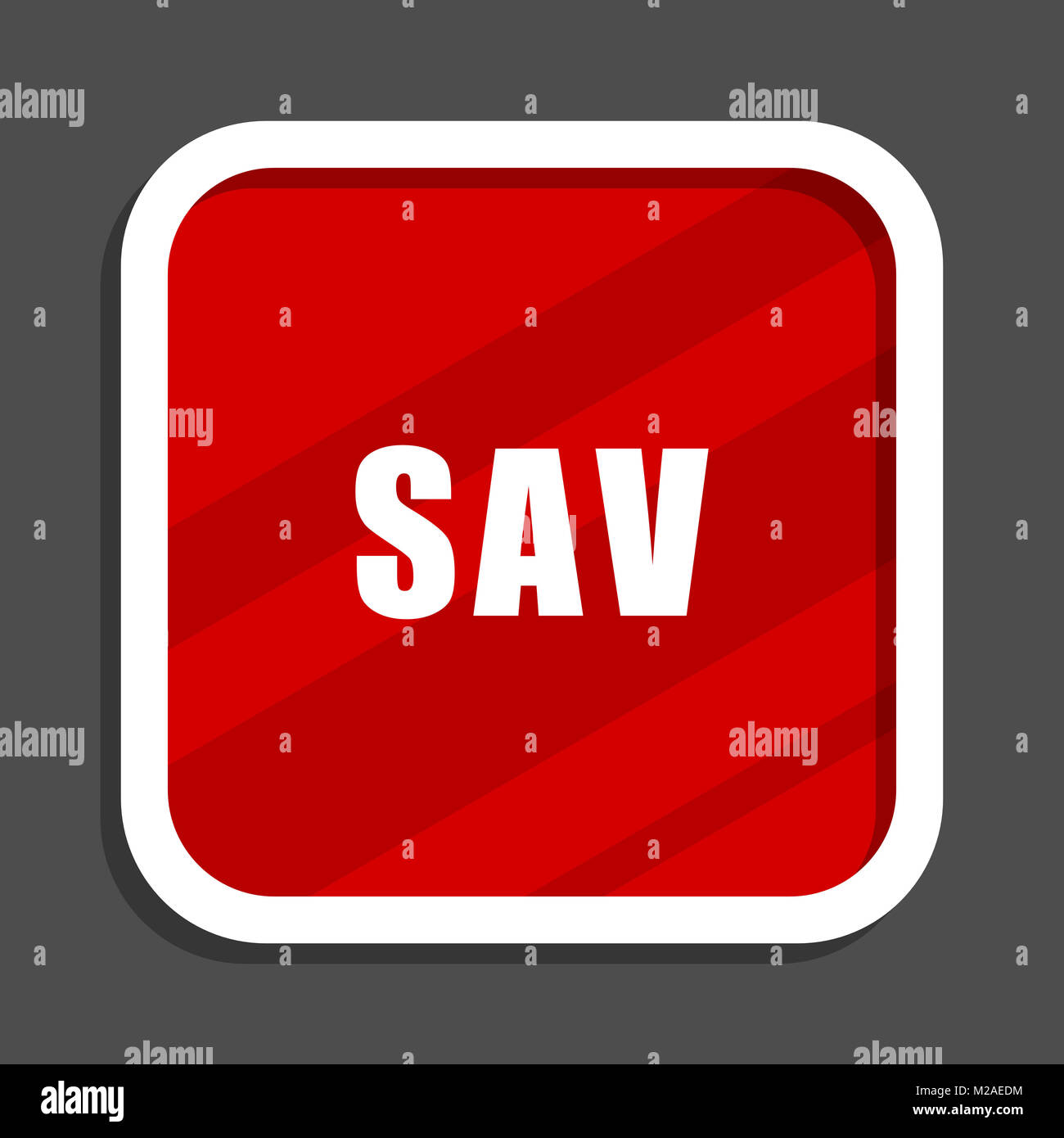 Sav icon. Flat design square internet banner. Stock Photo