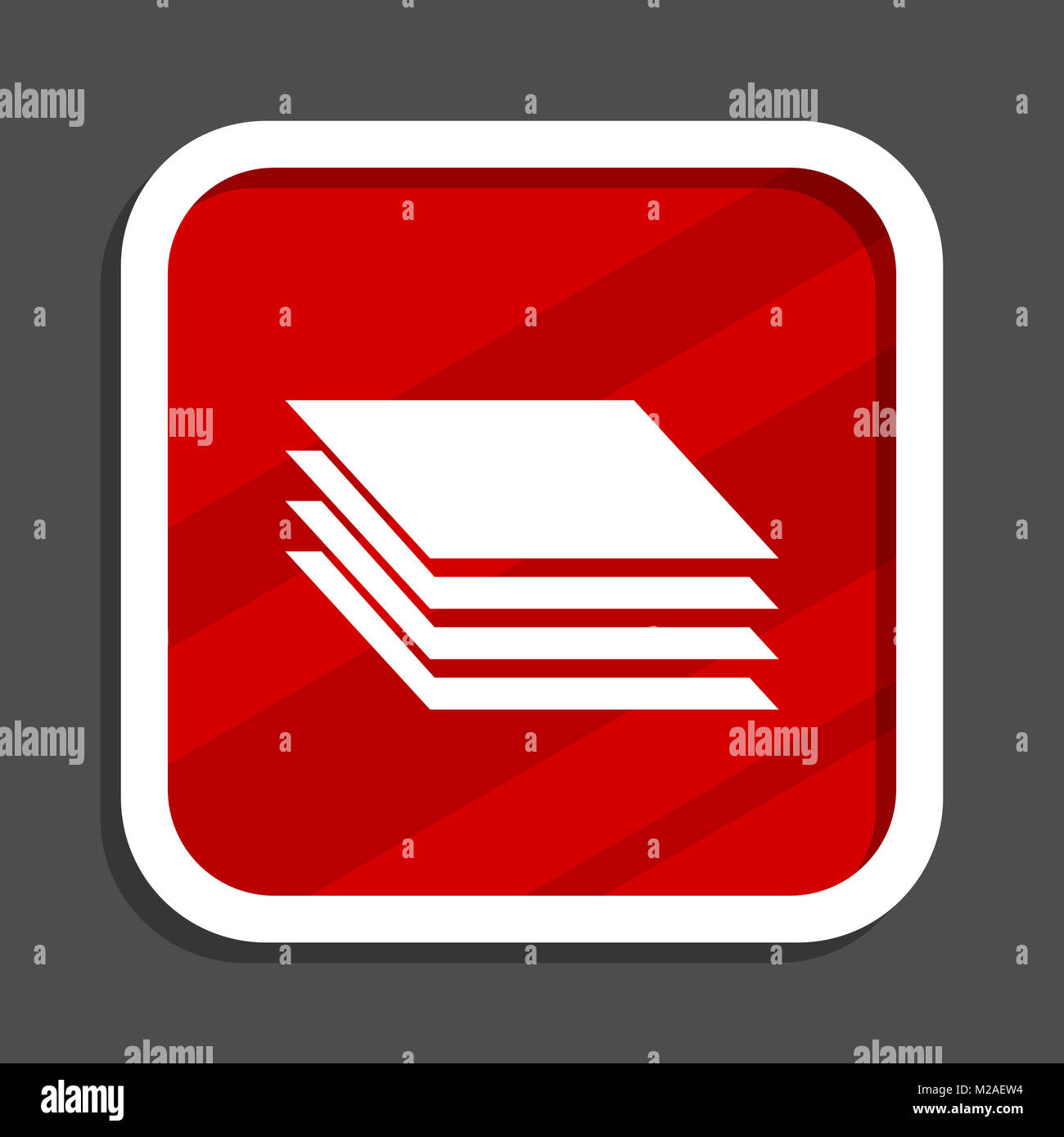 Layers icon. Flat design square internet banner. Stock Photo