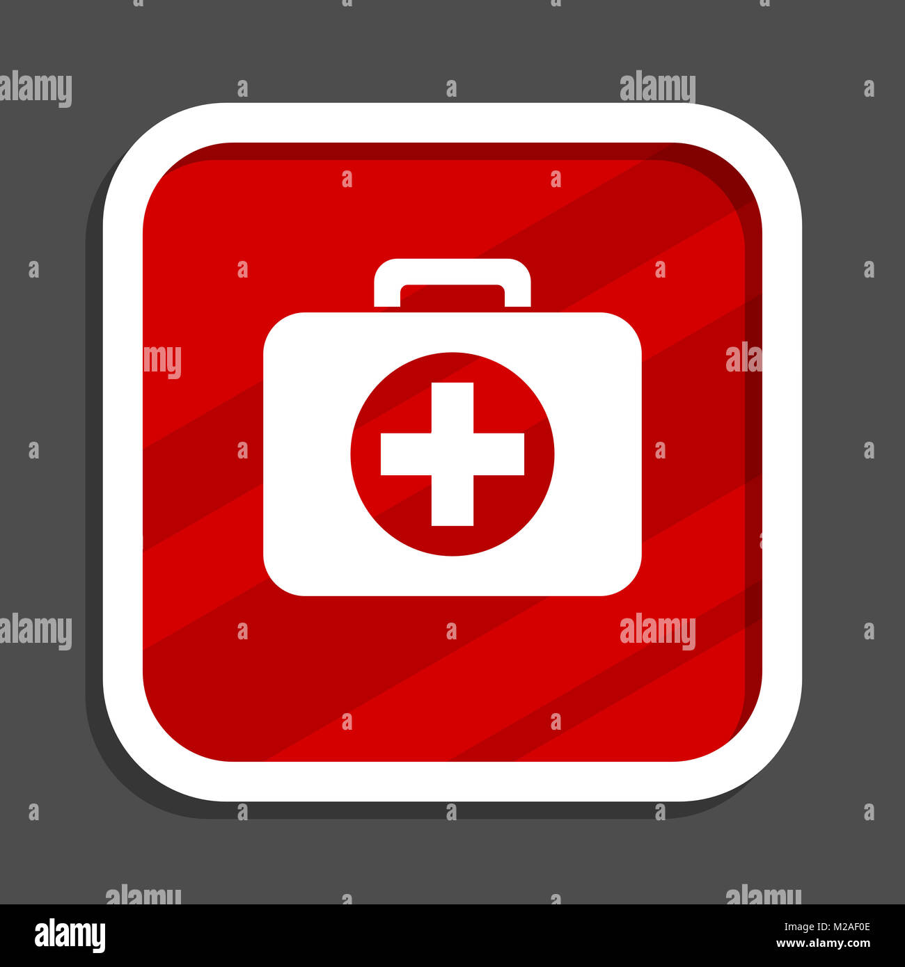 First aid icon. Flat design square internet banner Stock Photo - Alamy