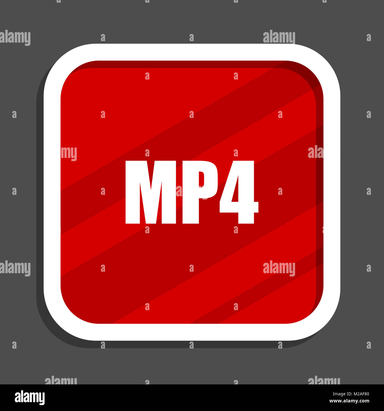 MP4 icon. Flat design square internet banner Stock Photo - Alamy