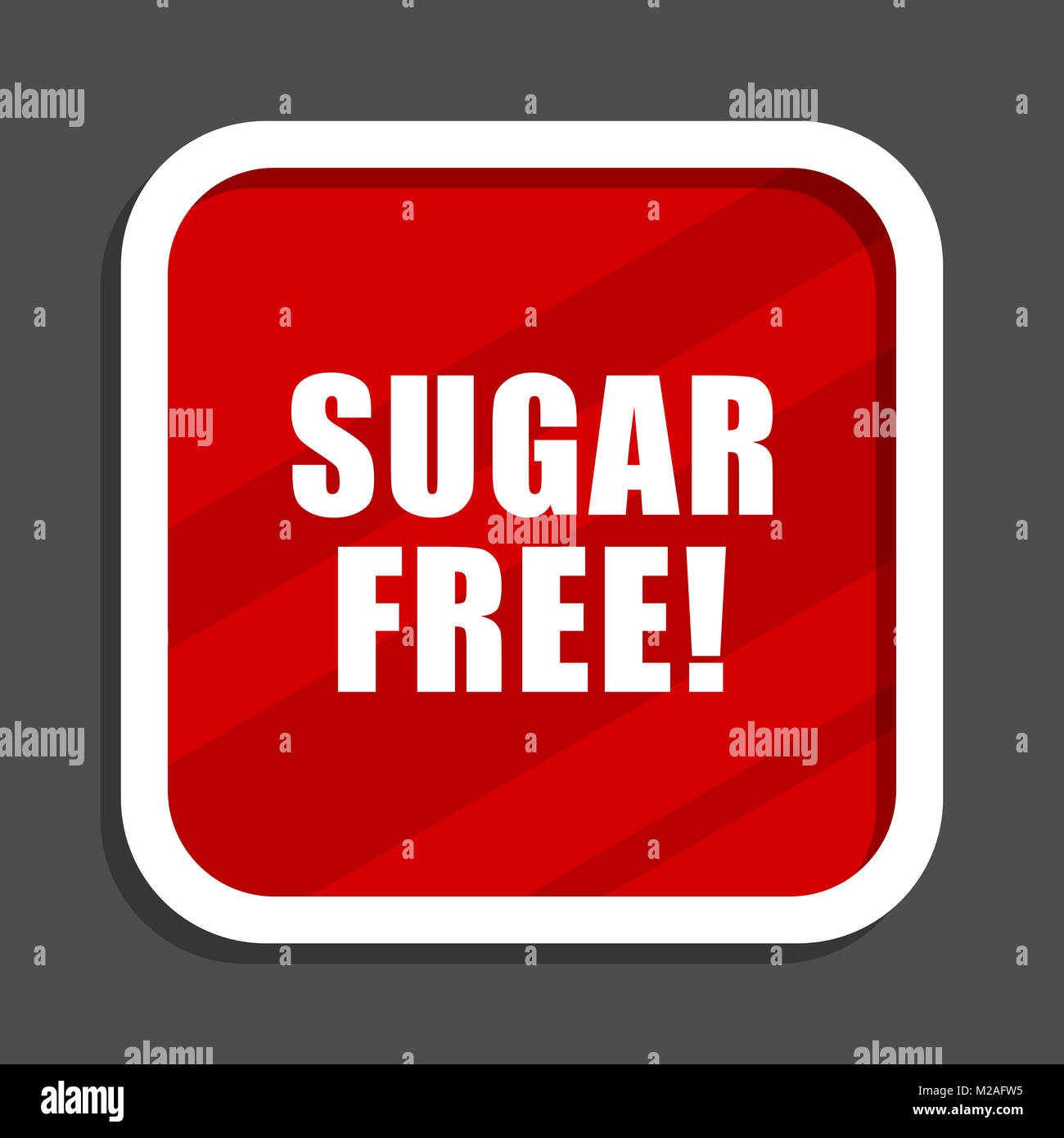 Sugar free icon. Flat design square internet banner Stock Photo - Alamy