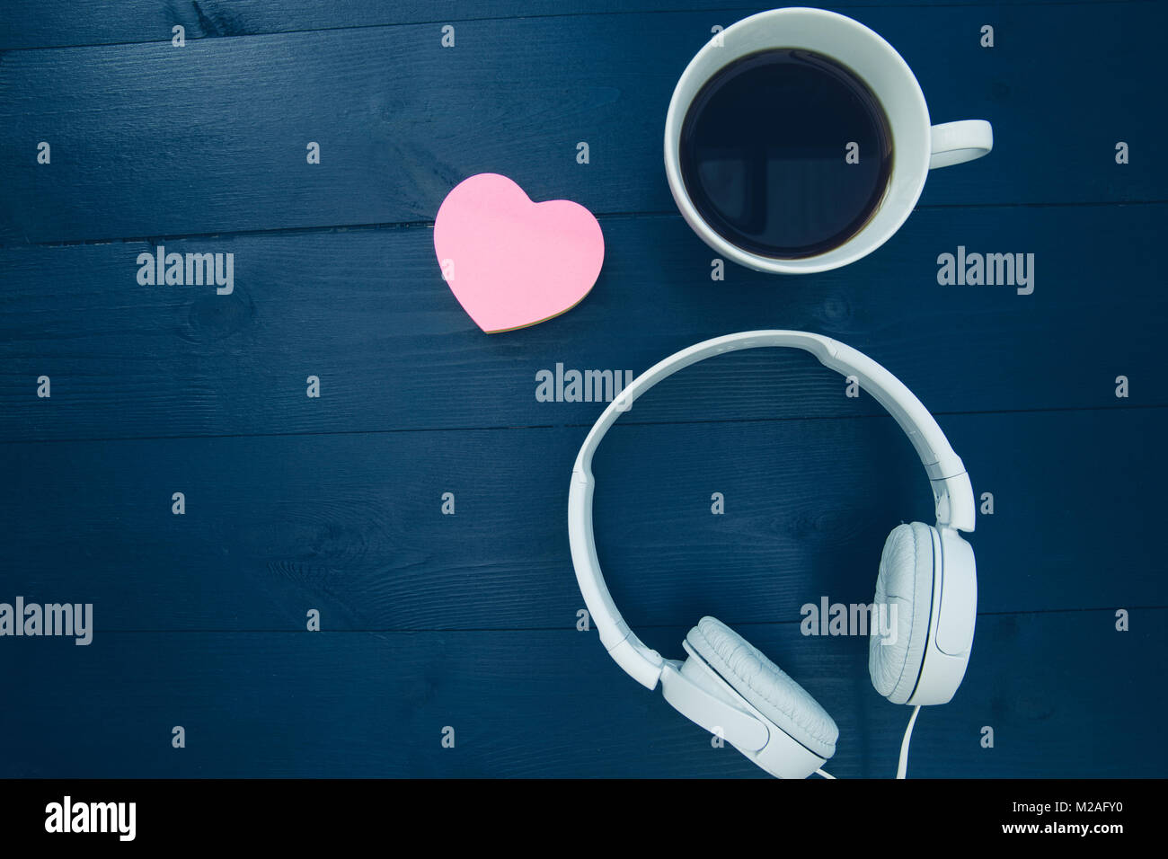 Love Music Concept With Pink Love Heart Shape And White Music Stock Photo Alamy