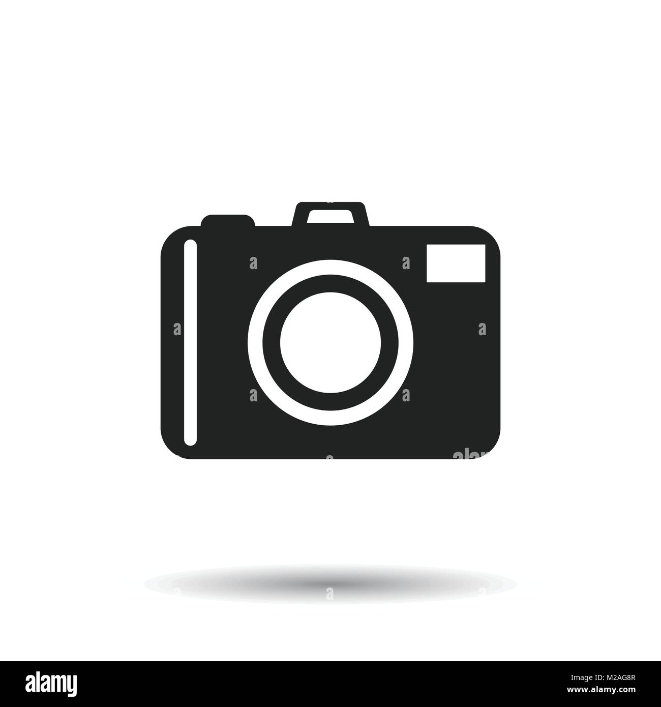 Camera icon on white background. Flat vector illustration Stock Vector ...