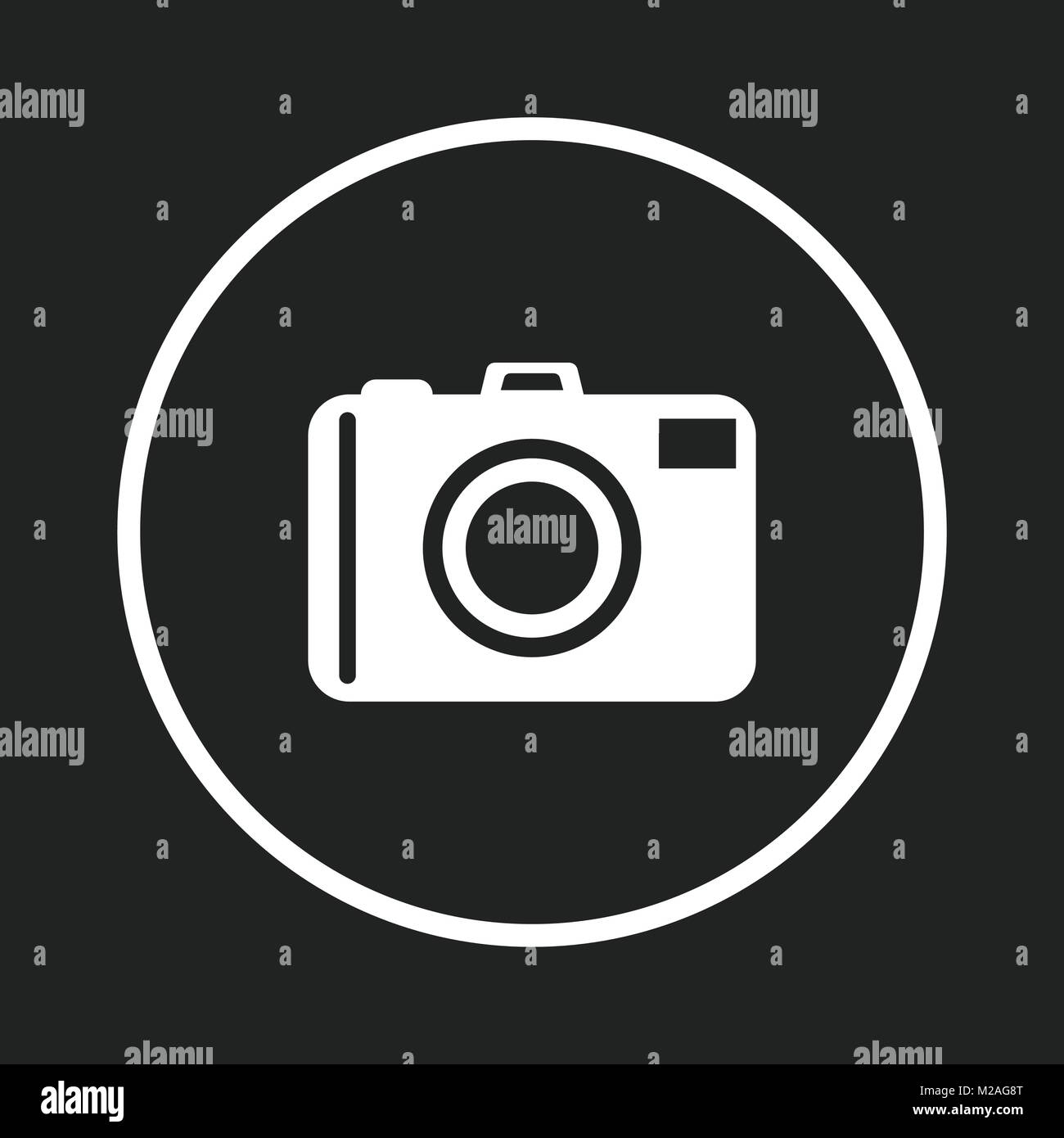 Camera Icon Logo On Black Background Flat Vector Illustration Stock Vector Image Art Alamy