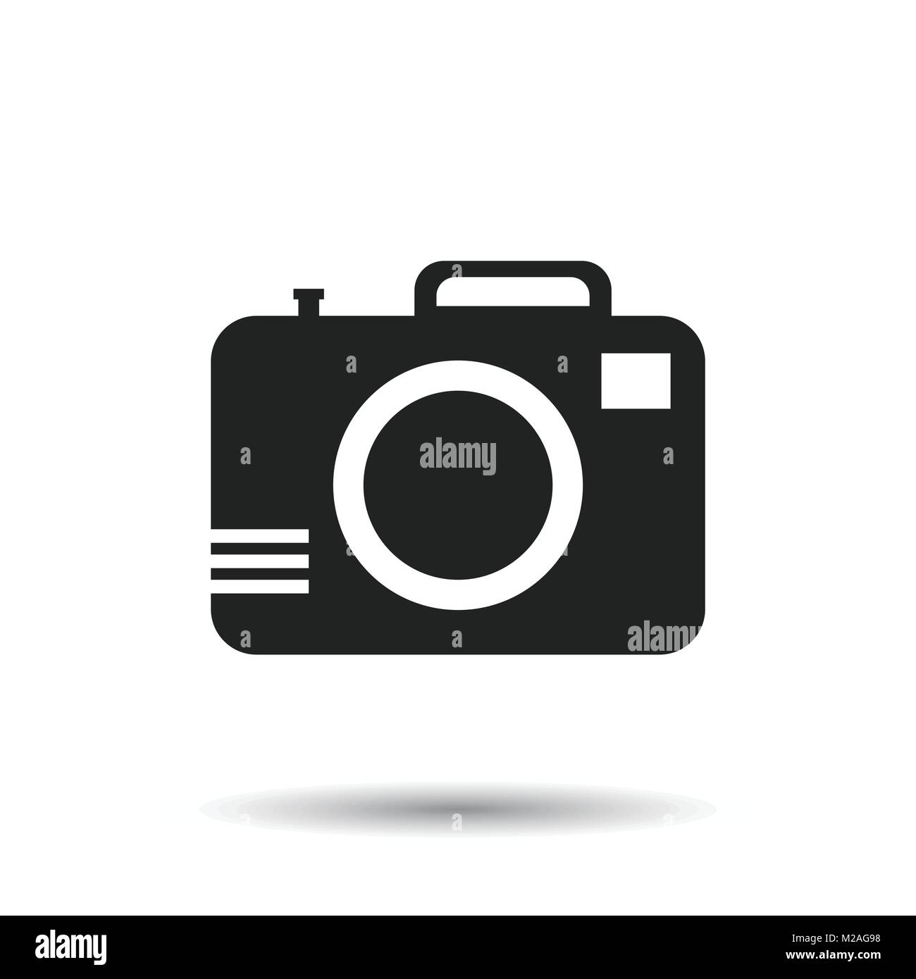 Camera icon on isolated background. Flat vector illustration Stock ...