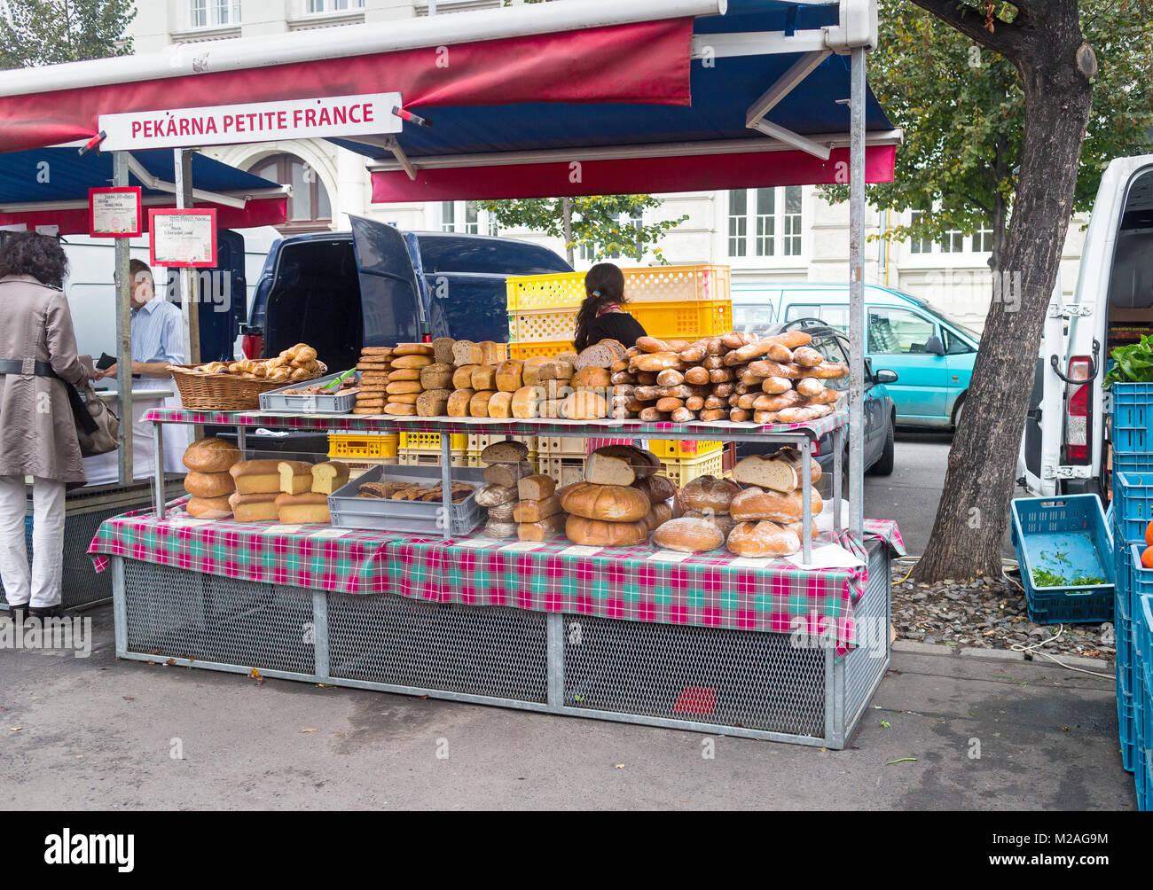 Bread counter on Jiriho z Podebrad Stock Photo Alamy