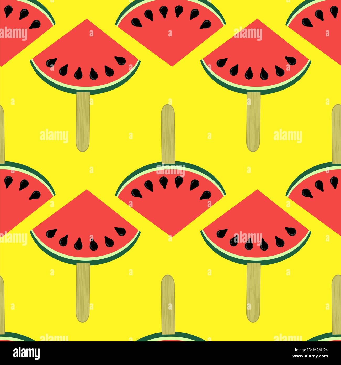 Fresh Slice of Watermelon Seamless Pattern Stock Photo - Alamy