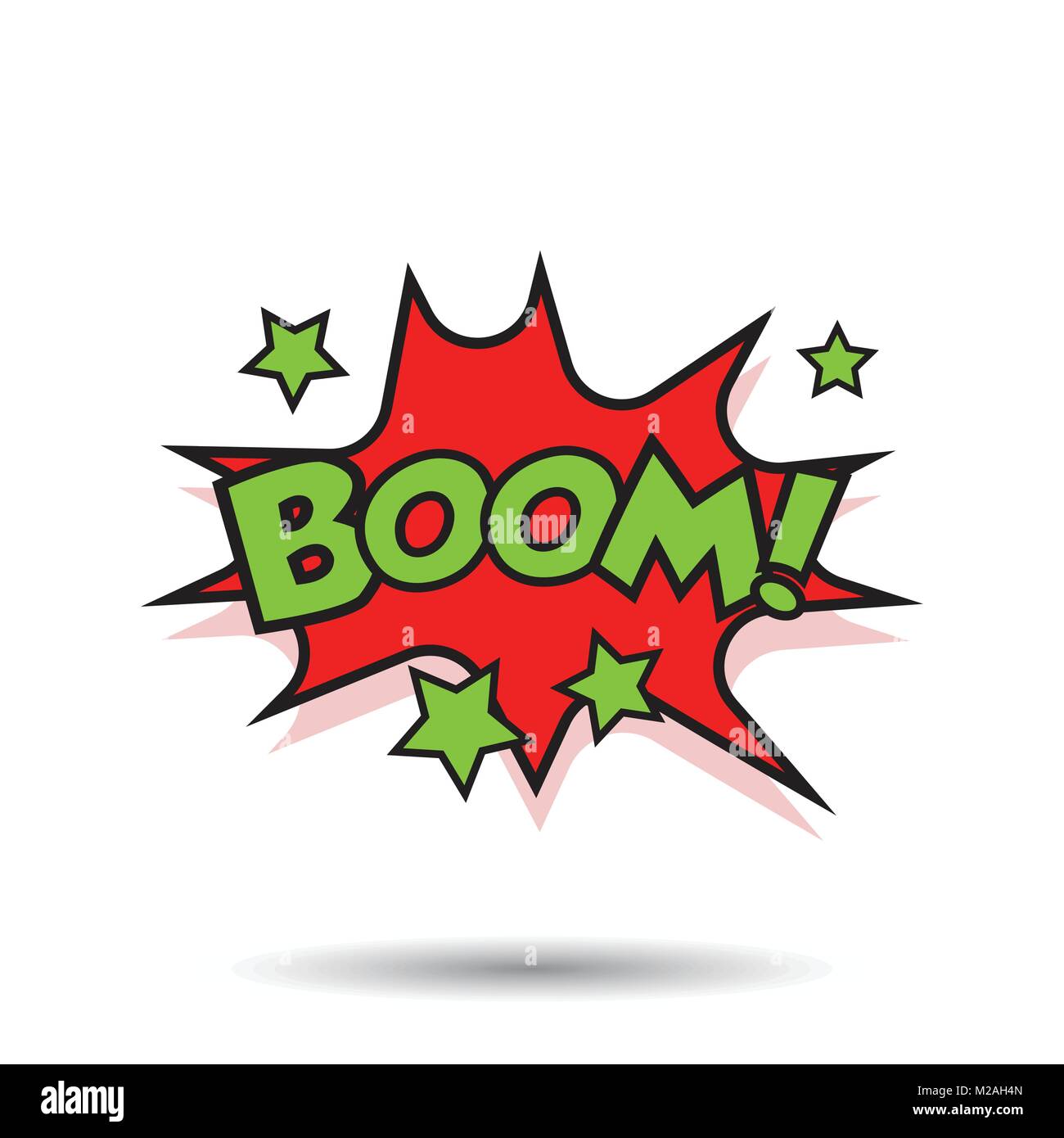 Boom comic sound effects. Sound bubble speech with word and comic