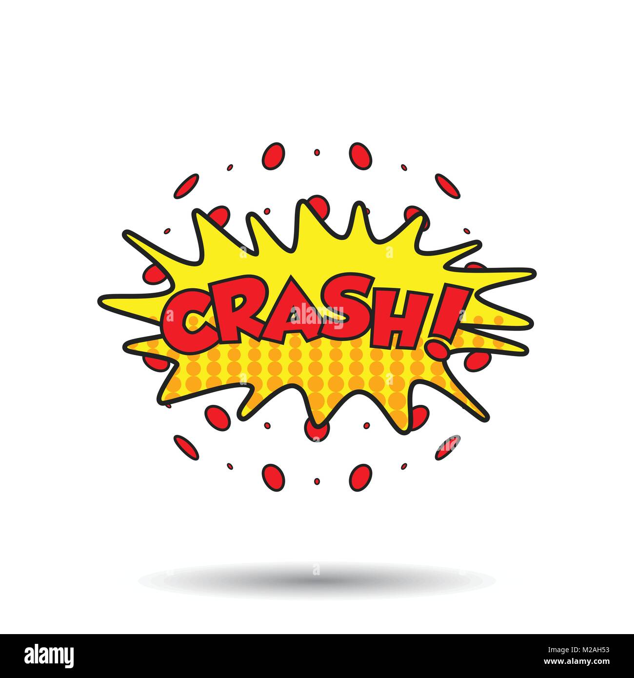 Crash comic sound effects. Sound bubble speech with word and comic