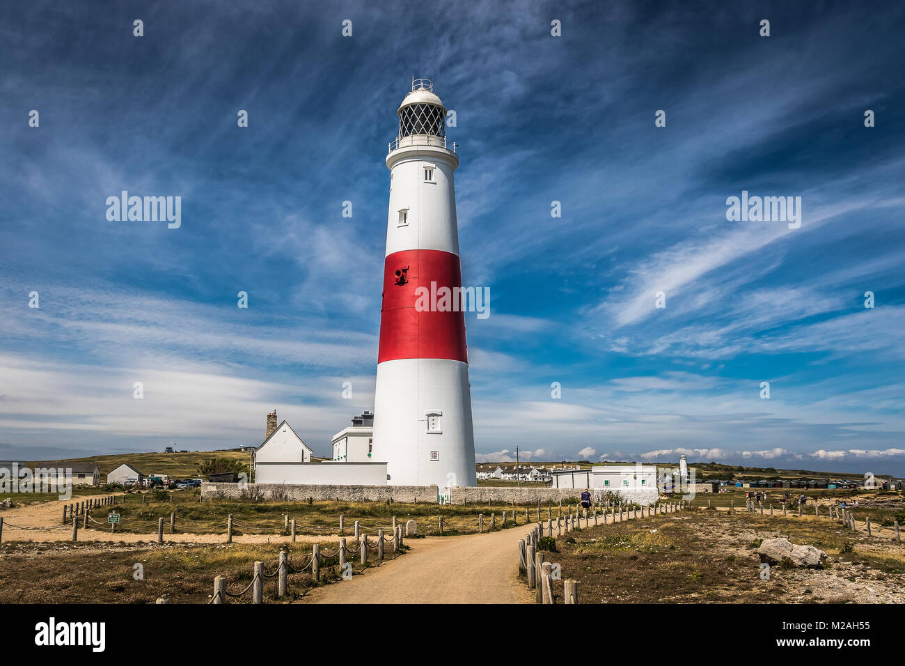 Portland Bill Lighthose in summer Stock Photo