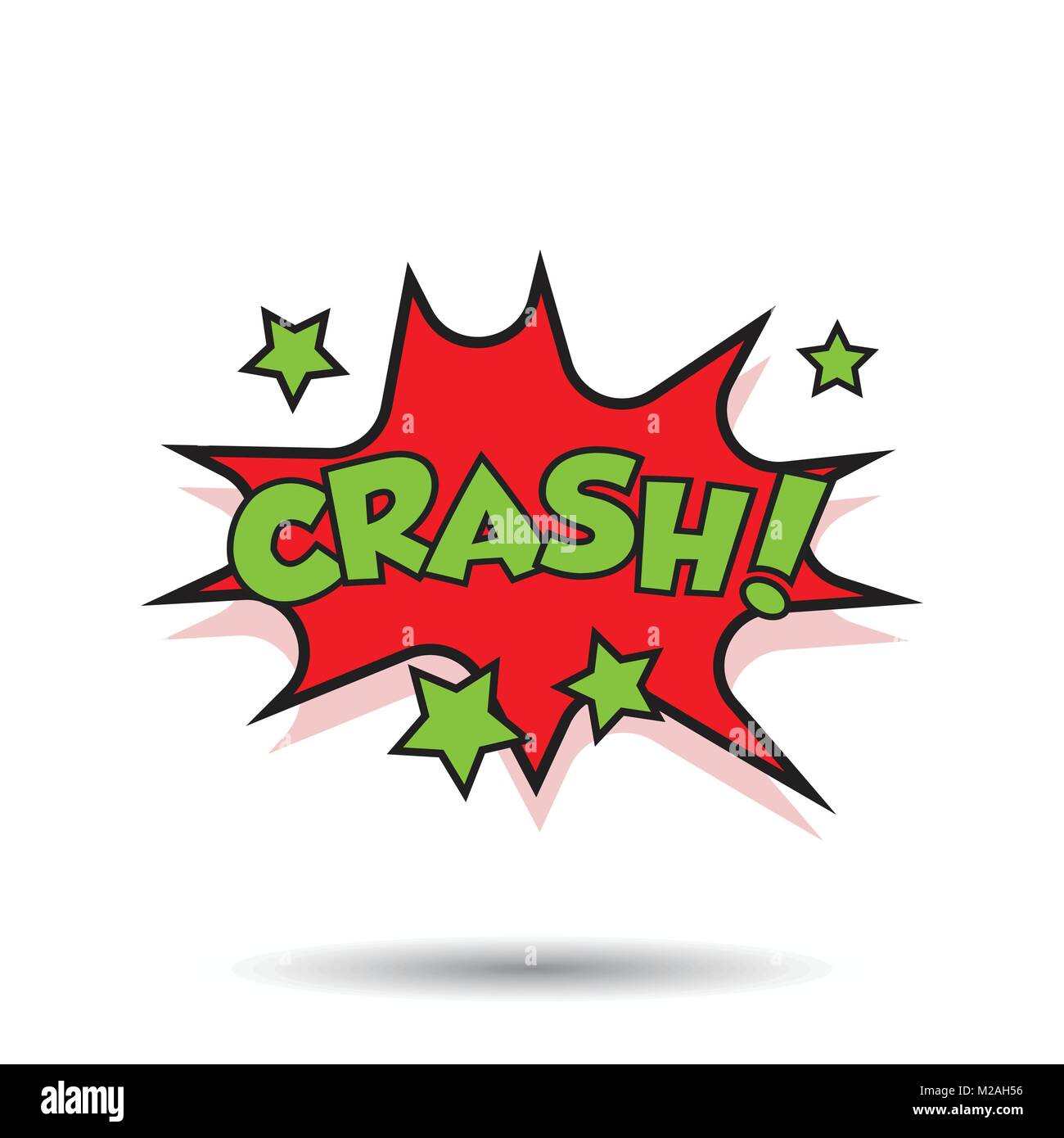 Crash comic sound effects. Sound bubble speech with word and comic