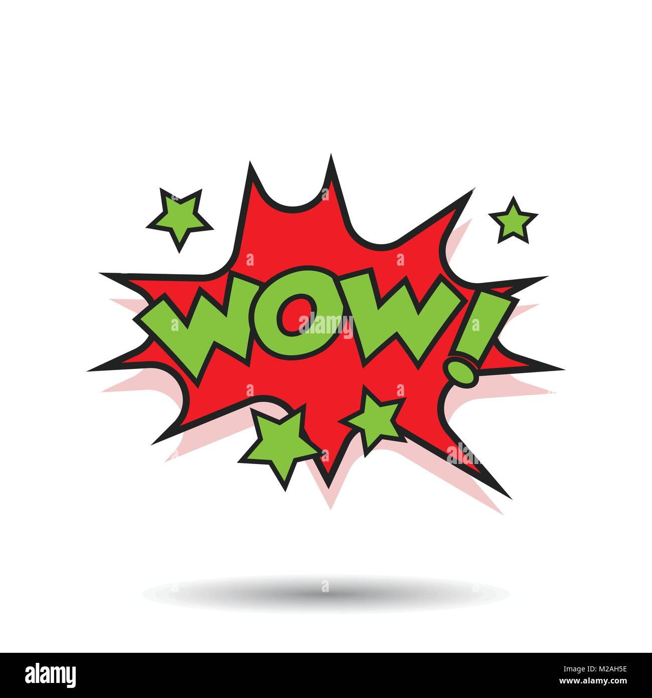 Wow comic sound effects. Sound bubble speech with word and comic