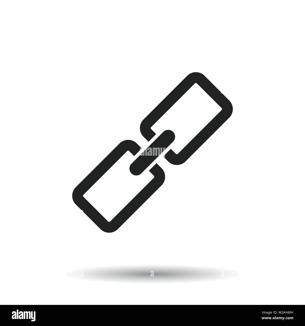 Chain Icon vector illustration in flat style isolated on white ...