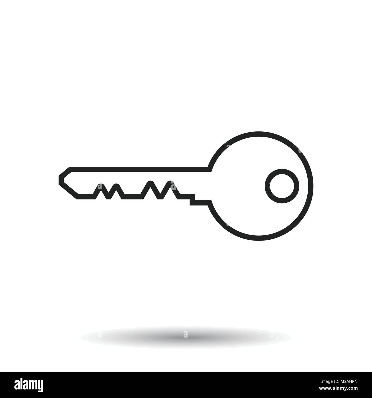 Key Icon vector illustration in flat style isolated on white background ...