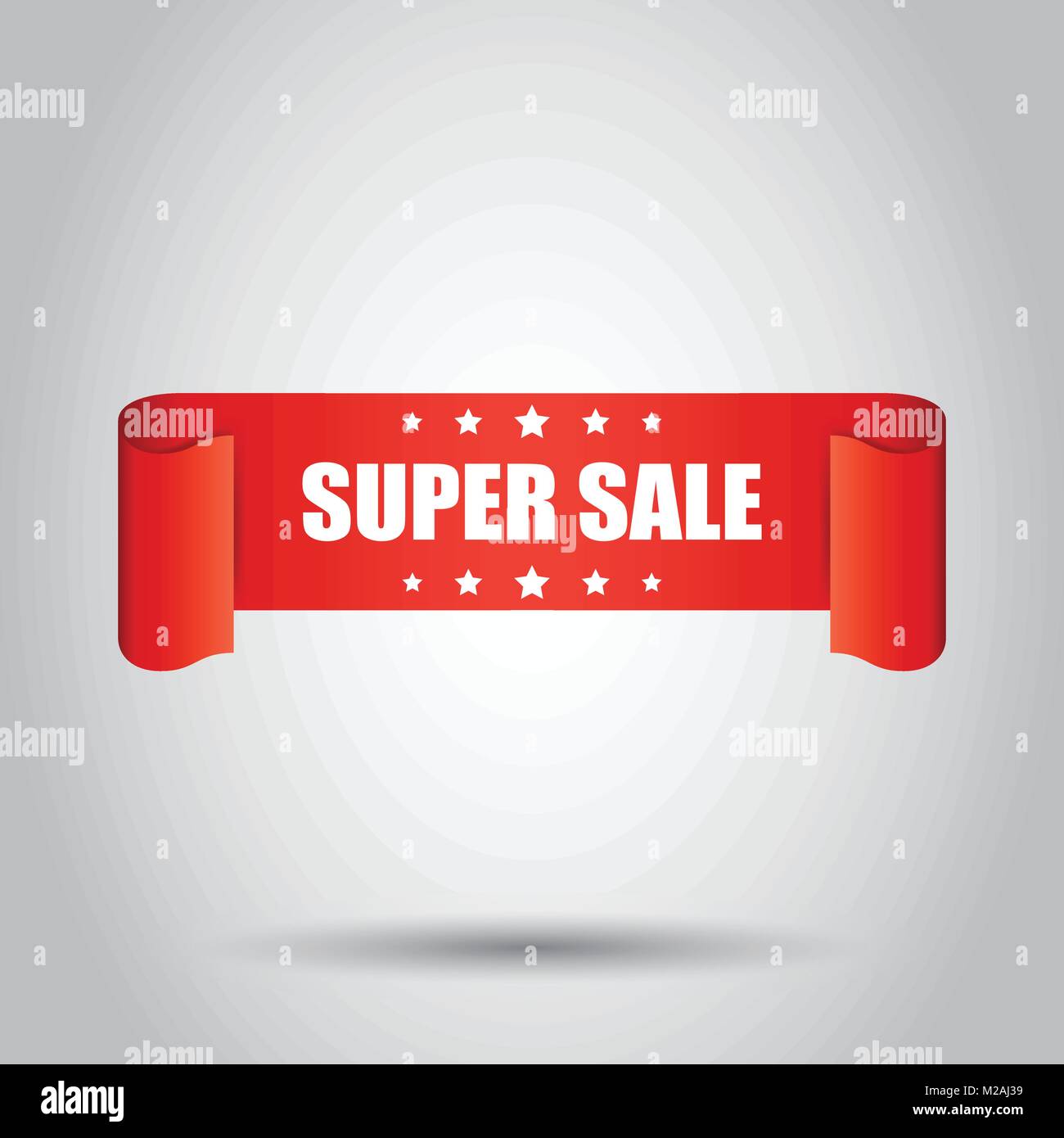 Super sale ribbon vector icon. Discount sticker label on white ...