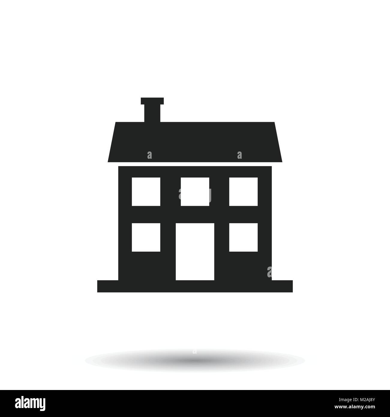House icon. Vector illustration in flat style on white background Stock ...