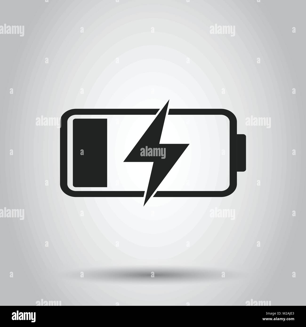Battery charge level indicator. Vector illustration on gray background ...