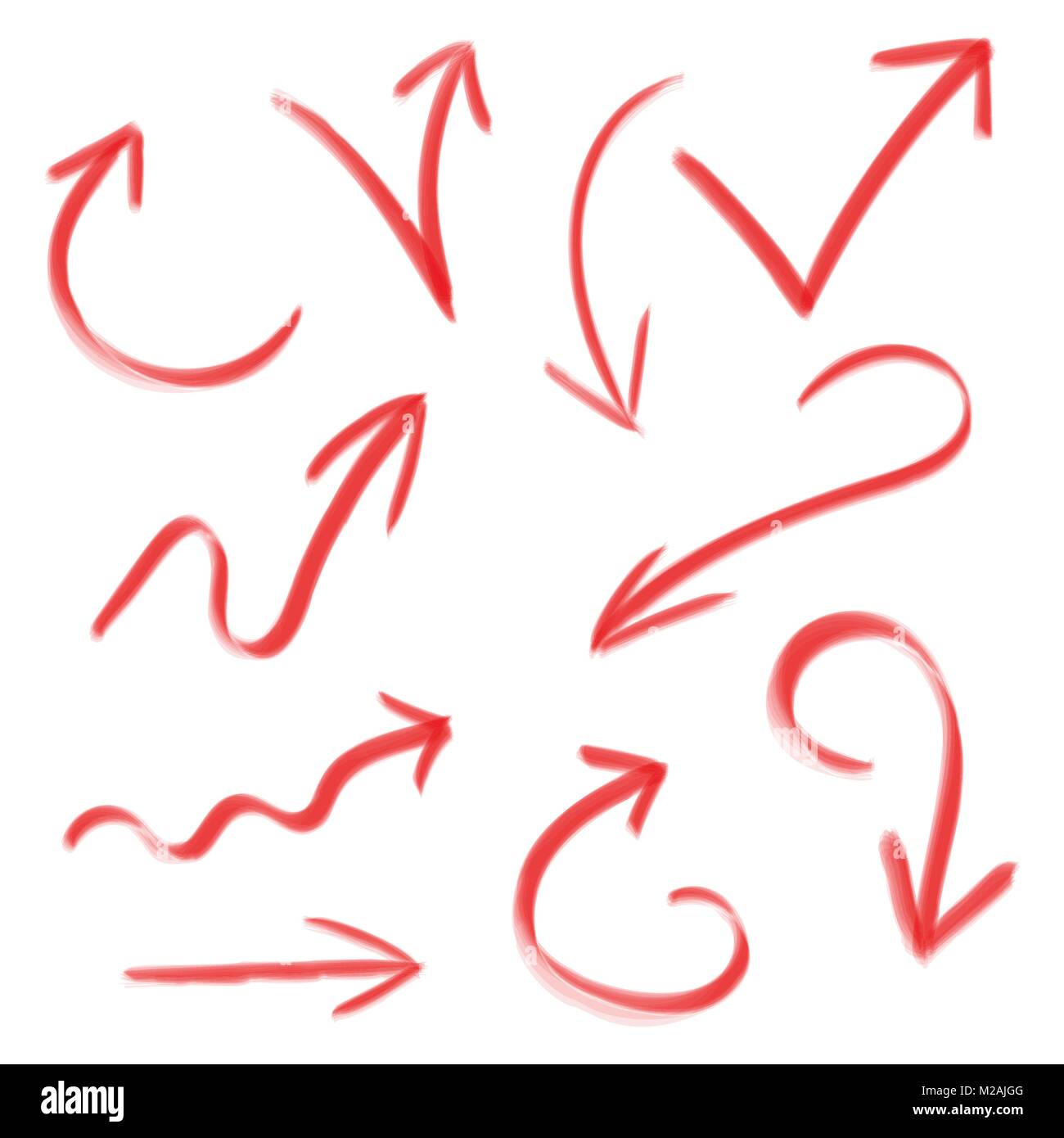 Hand drawn arrow set icon. Collection of pencil sketch symbols. Vector ...