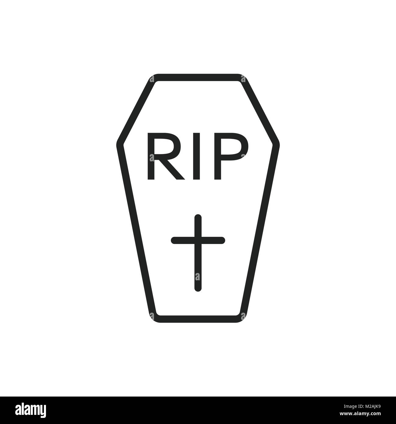 Grave rip icon cartoon style Royalty Free Vector Image